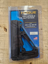 Hogue Rubber OverMolded® Collapsible Buttstock - AR15/M16 - Mil-Spec Buffer Type