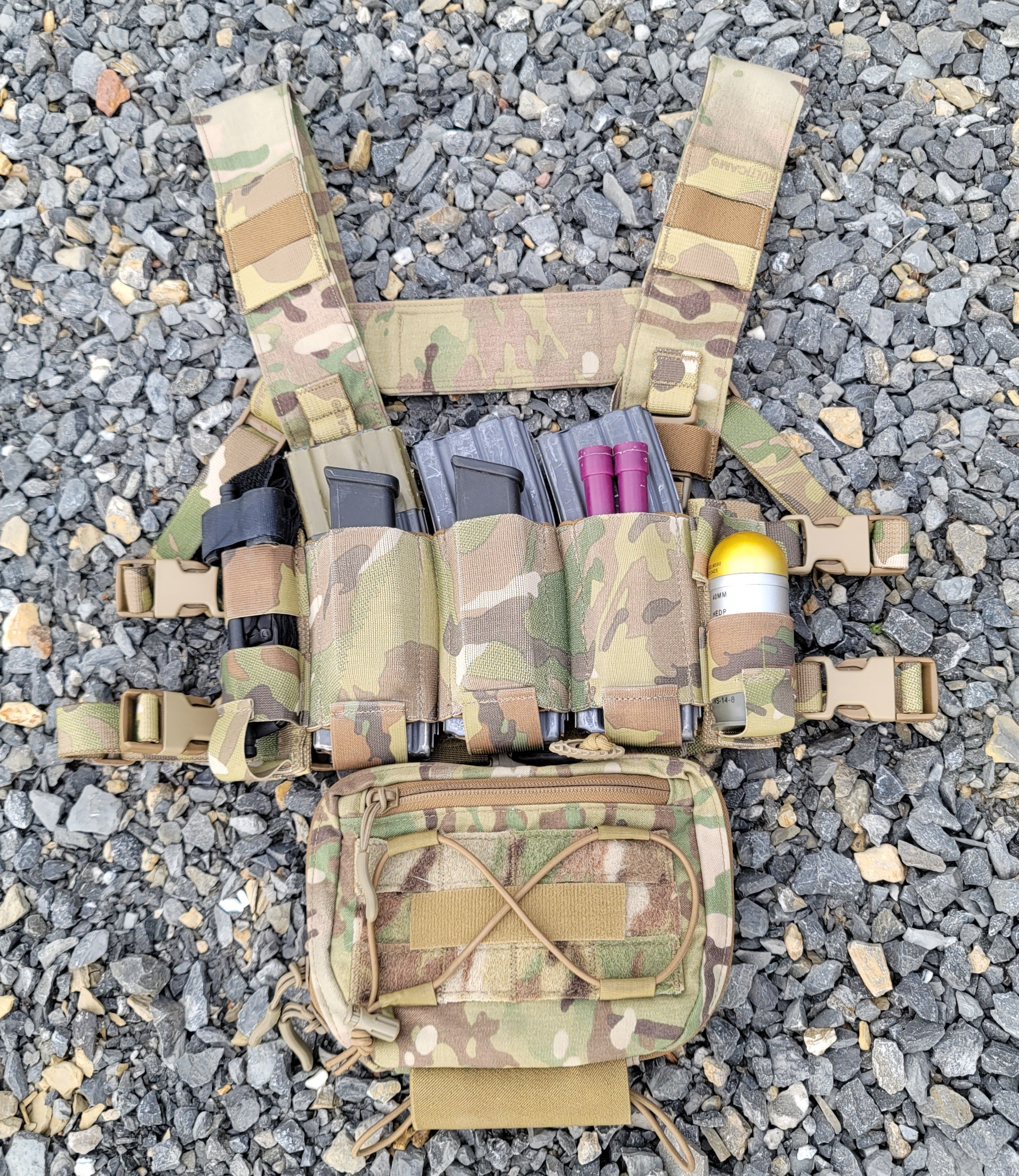 Tactical Chest Rig / Sub Abdominal Pouch Set